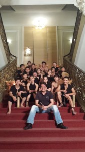 With the cast of the fantastic "A O" show at the Saigon Opera House (December)